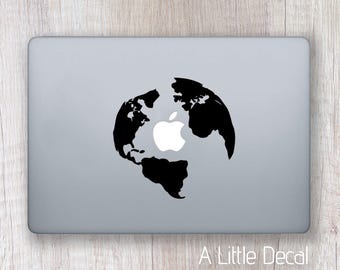 World Map Macbook Decal, MacBook Sticker Earth, Laptop Decal World Map, Laptop Sticker, Nature decal sticker Macbook Laptop