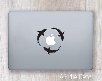 Shark Macbook Sticker Macbook Decal Laptop Sticker Laptop Decal Squale Animal Sticker Nature