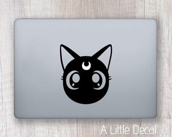 Luna Sailor Moon Macbook Decal, Macbook Sticker, Laptop Decal, Laptop Sticker Anime Manga Sticker Vinyl