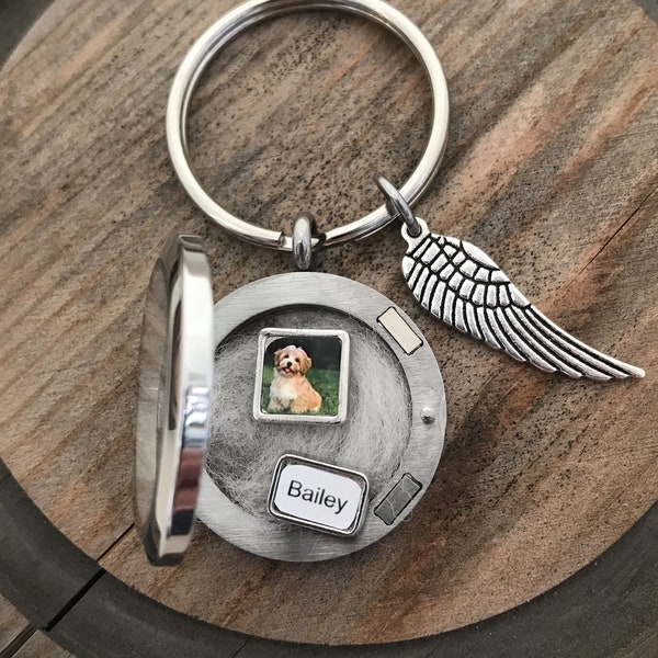 Dog Keepsake Hair Keychain Etsy
