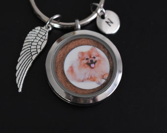 Custom Locket Fur Photo Pet Keepsake, Photo Locket W Initial, Fur Hair Locket Keychains, Pet Loss Keychains, Pet Memorial Keychains