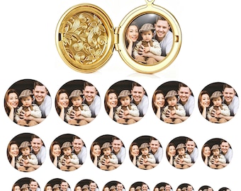 Round Locket Photo Prints, Custom Family Portrait, Multi different sizes (Digital Download)