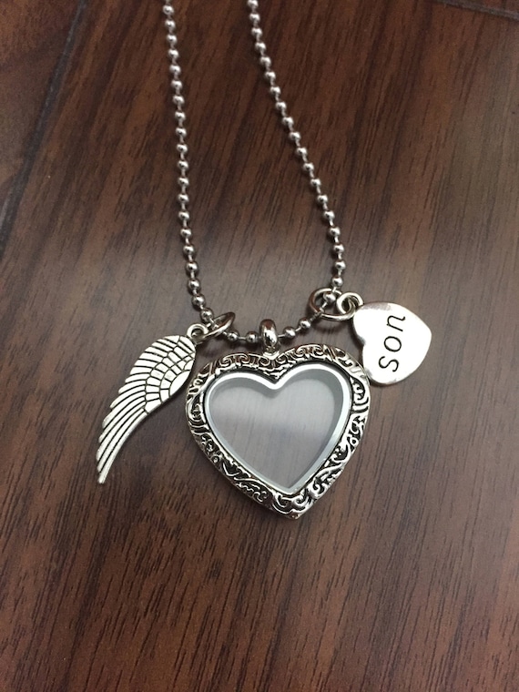 Photo Locket Floating Glass Hair Locket Ashes Sympathy Jewelry Gift Daughter Memorial Necklace Daughter loss Necklace Loss of Daughter