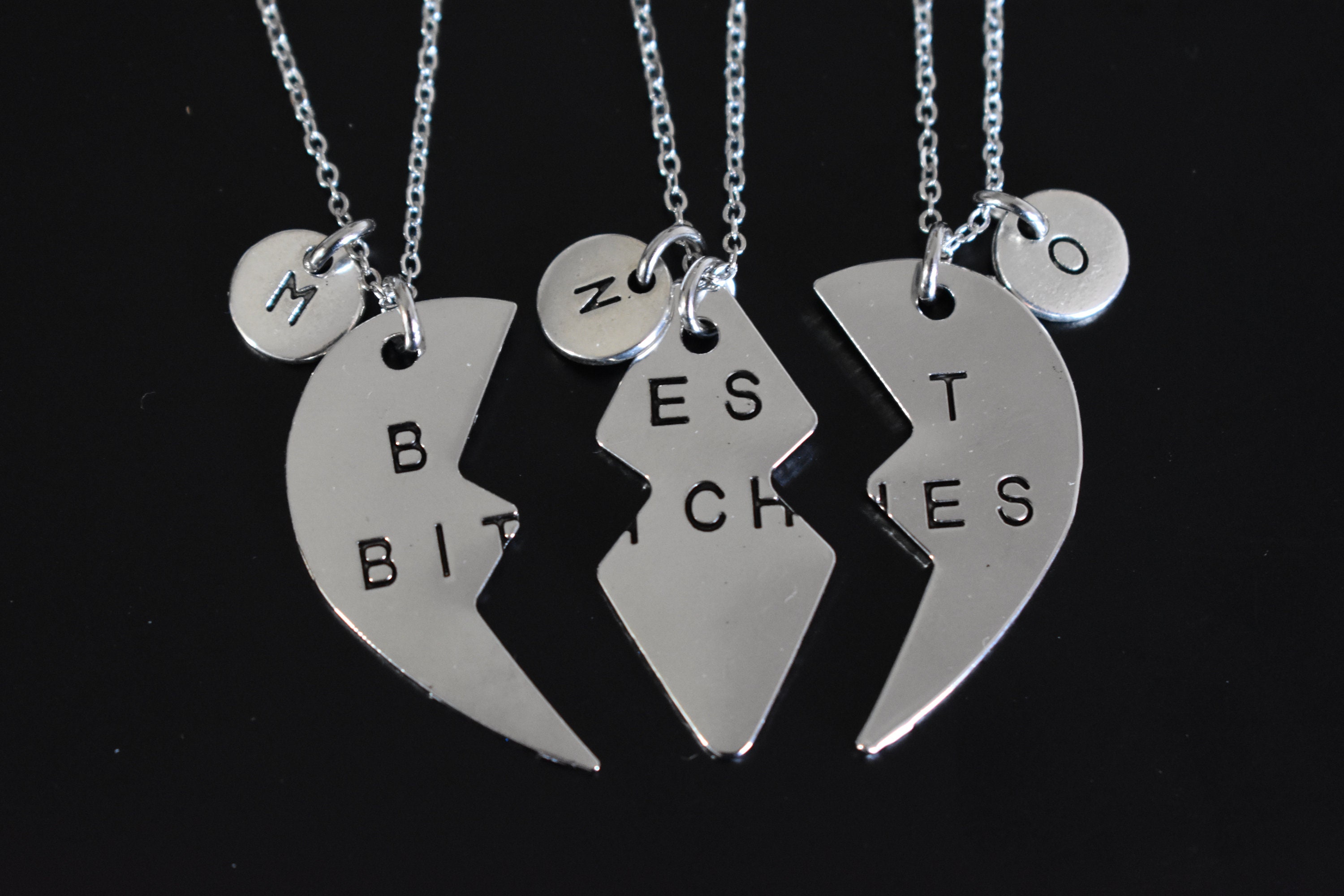 Matching Necklaces for 3 Friends 3 BFF Necklaces Three Tiny 