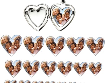Custom Heart Locket Photo Prints, Grandkids Portrait, Mother day Gift (Digital Download)
