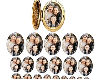 Oval Locket Photo Prints, Custom Family Portrait, Multi different sizes (Digital Download)
