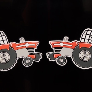 LEFT & RIGHT set of 2 Massey Ferguson PULLER Tractor Decals/Stickers Original Artwork “Tractor Swag Series&quot; by Lower Forty Farm