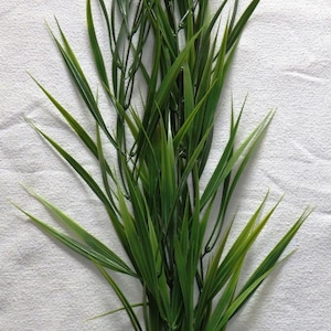 24&quot; Large WILD GRASS Artificial Aquarium plastic plant, stone base