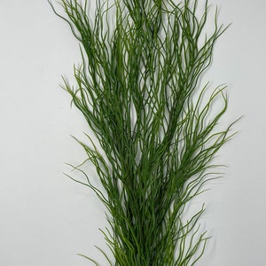 28” THICK  3-stem Curly Sea Grass Soft Willow plastic plant, stone base
