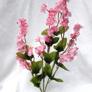 11 in. Two-tone PINK Soft Silk Baby&#39;s Breath FLOWER plant w/ Stone base