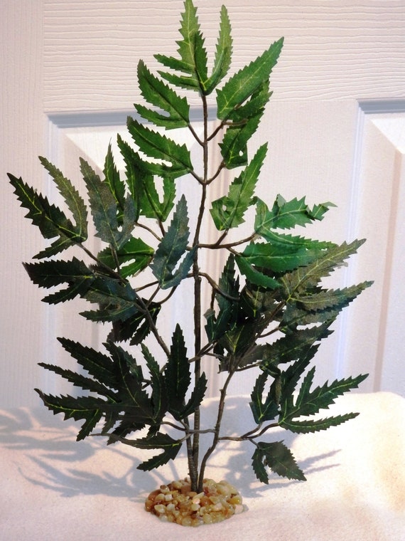 small silk aquarium plants