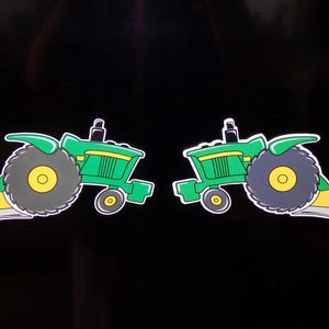 LEFT & RIGHT set of 2 John Deere Decals/STICKERS Original Artwork “Tractor Swag Series&quot; by Lower Forty Farm