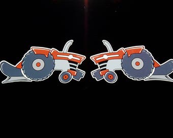 Massey Ferguson SET of 2 Left & Right Decal/STICKER Original Artwork “Tractor Swag Series" by Lower Forty Farm