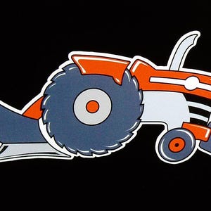 Right facing “MASSEY FERGUSON” MF Original Artwork Decal/sticker “Tractor Swag&quot;