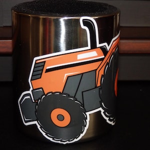 KUBOTA Tractor Magnetic CUP HOLDER with Original Artwork Decal by Lower Forty Farm
