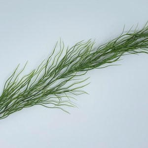 28” Curly Sea Grass Soft Willow plastic plant, stone base