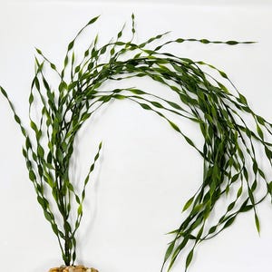 32" LG 2-stem JUNGLE VAL Sea Grass Soft flowing plastic plant, stone base