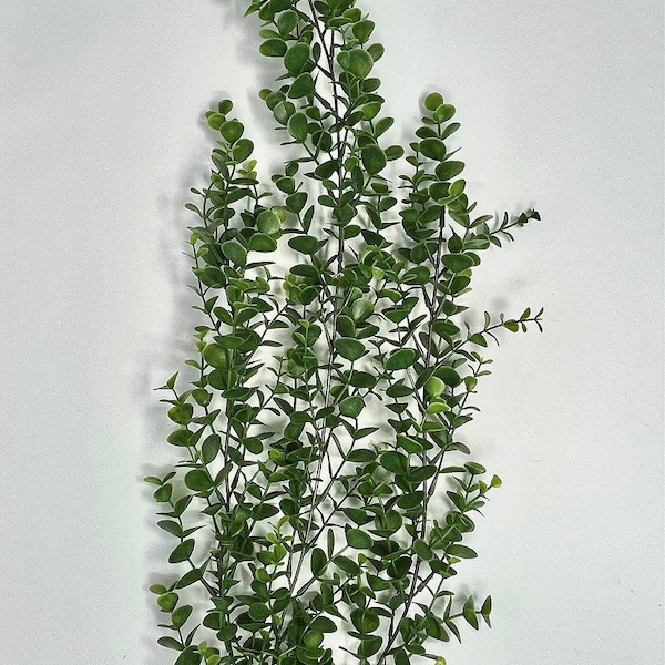 26" XL 3-stem Green Bacopa plastic plant, stone base
