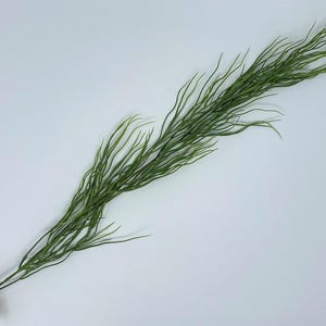 24” Curly Sea Grass Soft Willow plastic plant, stone base