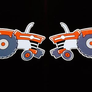 Massey Ferguson Left & Right set of 2 DECAL/STICKER Original Artwork “Tractor Swag Series&quot; by Lower Forty Farm