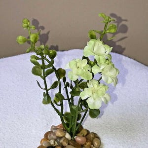 4" Mix BABY BUTTON LEAF & Flower Combo, stone base 830