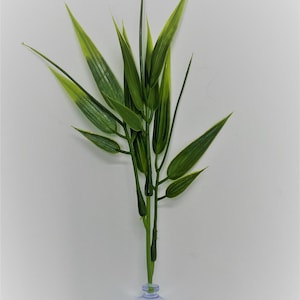 6&quot; Floating/Standing Regular-leaf BAMBOO plastic Plant w/ SUCTION CUP