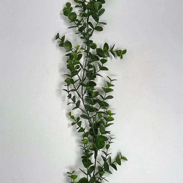 26" Large 1-stem Green Bacopa plastic plant, stone base