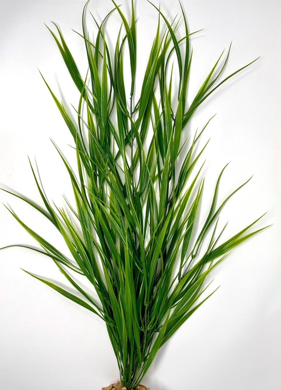 Jumbo Artificial Aquarium Plant – Over 3 Feet Tall, Weighted Base, Bushy Foliage | Pond Or Tank Decoration