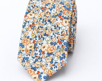 French Blue Floral Wedding Tie, French Blue Floral Men’s Tie, French Blue Floral Bow Tie, French Blue Floral Pocket Square, F1028