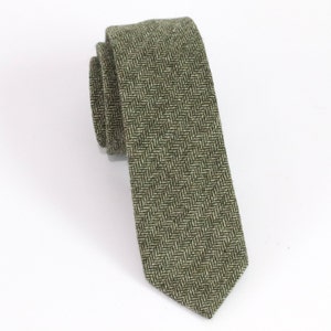 Sage Wool Necktie, Sage Wool Bow Tie, Sage Wool Pocket Square, Wedding Wool Dress Necktie, Father's Tie