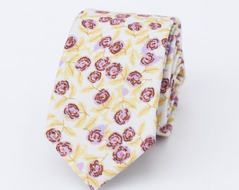 Peony 921 Floral Wedding Tie, Wedding Men’s Tie, Vintage Men’s Tie, Peony Floral Bow Tie, Peony Floral Pocket Square, Groomsmen Tie, F1003