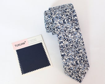 EVENING BLUE Wedding Tie, Men’s Ties, Vintage Men’s Tie, Evening Blue Bow Tie, Groomsmen Tie, Evening Blue Dress Tie, Gift for Men, D3375