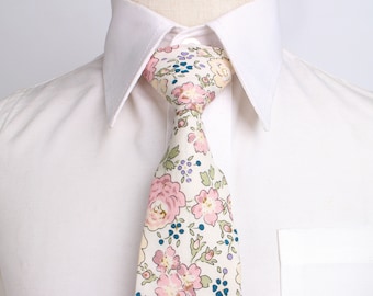 Mens Wedding Ties Pink, Pink Floral Ties, Skinny Floral Ties Pink, Pink Skinny Ties, Slim Neckties, Slim Ties, Slim Mens Ties