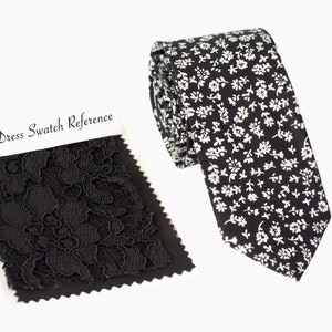 Black Wedding Tie, Men&#39;s Necktie Black Floral, Men&#39;s Wedding Necktie Black, Black Bow Tie, Black Necktie Set, Necktie Black