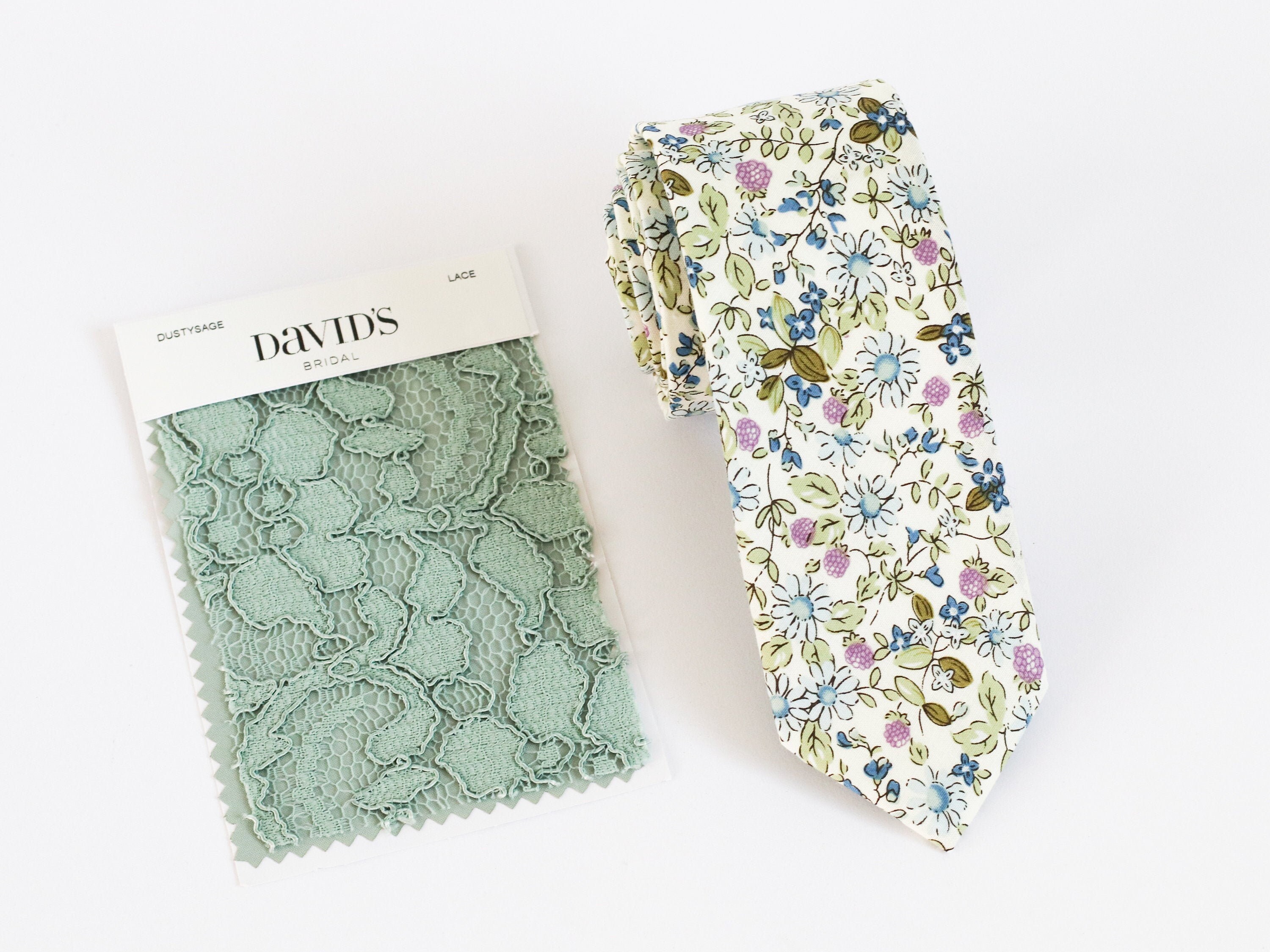 Dusty Sage Floral Wedding Tie Mens Ties Vintage Mens Tie Etsy