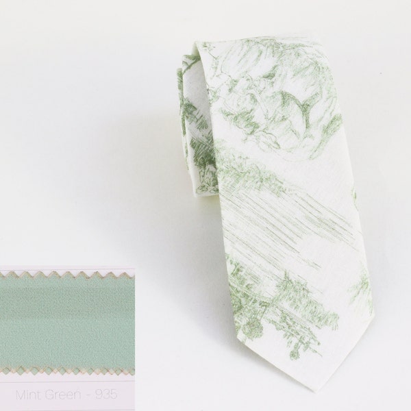 Mint Green 935 Floral Wedding Tie, Vintage Men’s Tie, Mint Green 935 Floral Bow Tie, Mint Green Floral Pocket Square, Groomsmen Tie, D4420