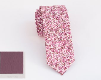 Peony 921 Floral Wedding Tie, Wedding Men’s Tie, Vintage Men’s Tie, Peony Floral Bow Tie, Peony Floral Pocket Square, Groomsmen Tie, D3387