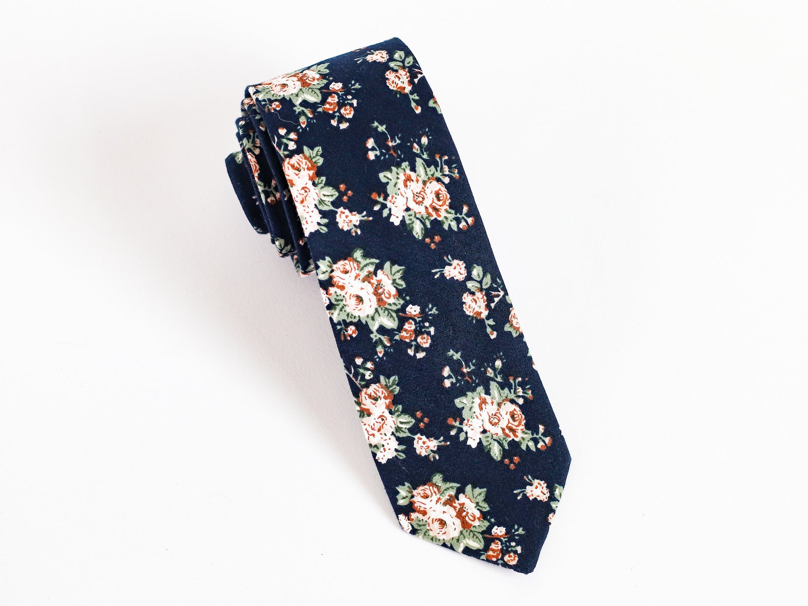 Navy Floral Mens Ties Wedding Mens Ties Pattern Mens Ties Etsy