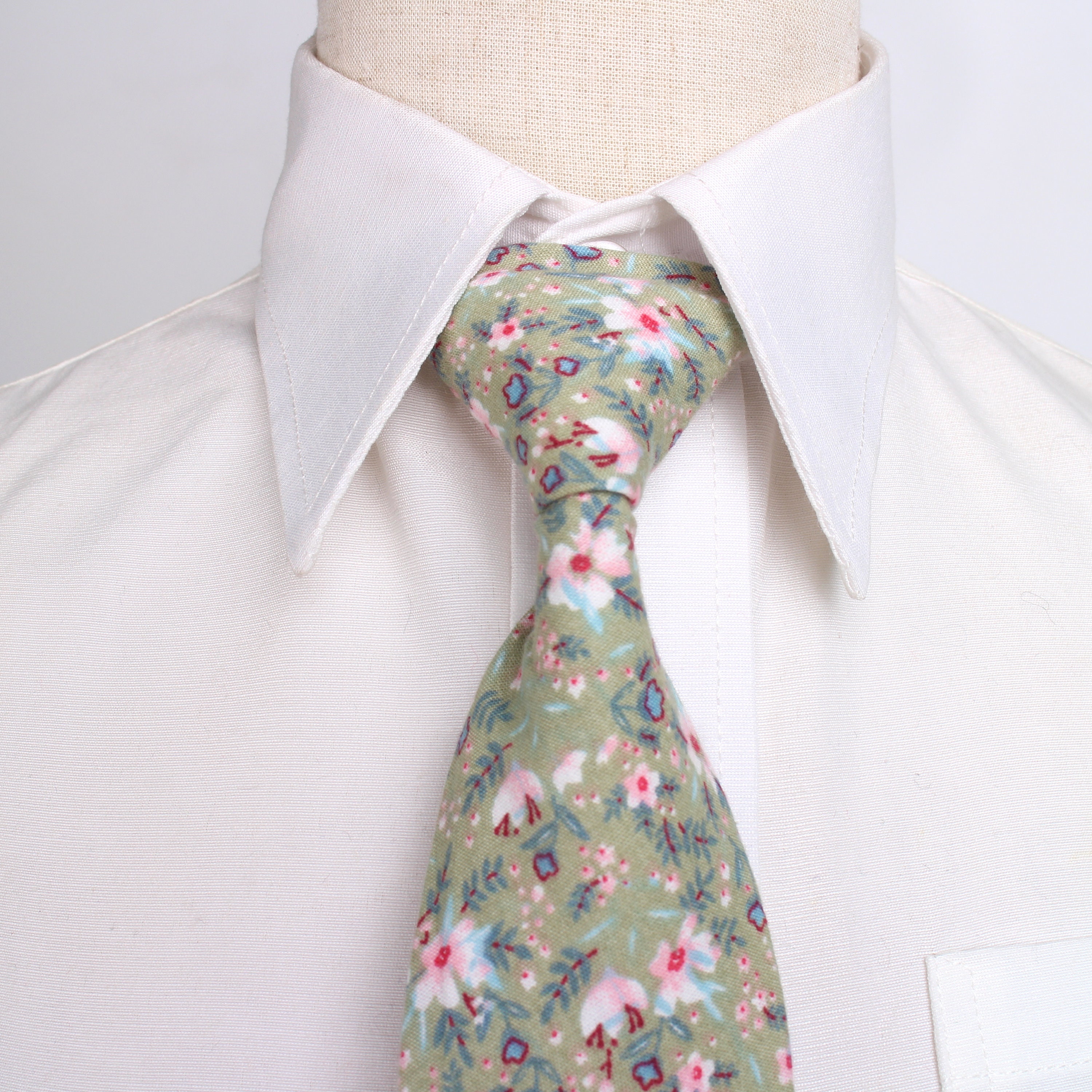 Sage Green Floral Mens Ties Floral Ties for Men Groomsmen Etsy UK