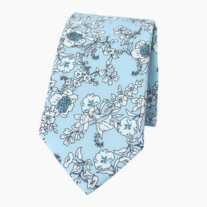 Light Blue 936 Floral Wedding Tie, Wedding Men’s Tie, Light Blue 936 Floral Bow Tie, Light Blue 936 Floral Pocket Square, F1025