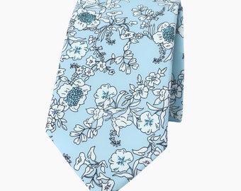 Light Blue 936 Floral Wedding Tie, Wedding Men’s Tie, Light Blue 936 Floral Bow Tie, Light Blue 936 Floral Pocket Square, F1025