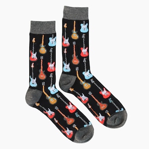 TUXUAN Black Guitar Men&#39;s Socks, Wedding Socks, Groomsmen Socks, Men&#39;s Accessories, Fashion Style Socks