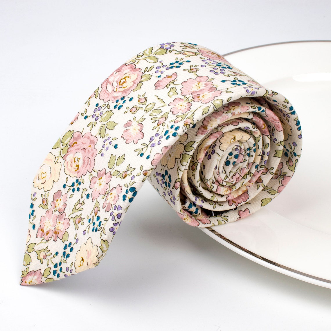 mens pink floral ties