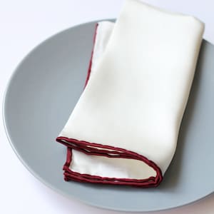 Pure silk Pocket Square, Handroll Pocket Square, Groomsmen Pocket Square, Italian Pocket Square, Wedding Pocket Square, Men&#39;s Accessory