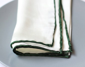 Pure silk Pocket Square,Handroll Pocket Square,Groomsmen Pocket Square, Italian Pocket Square, Wedding Pocket Square, Men&#39;s Accessory