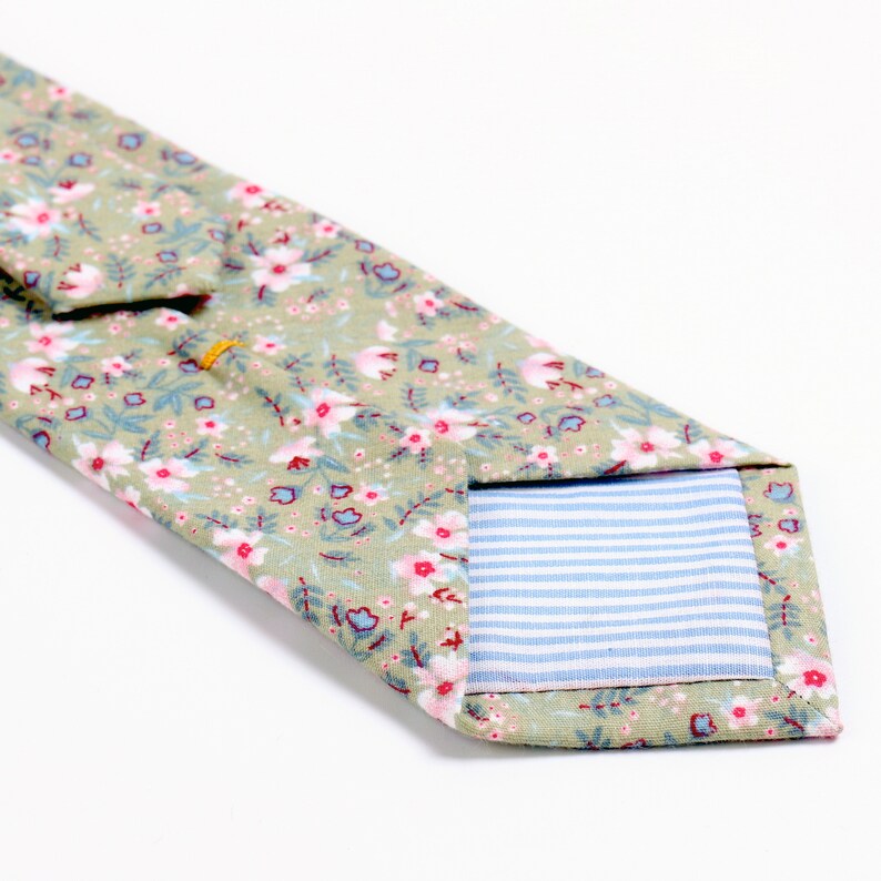 Wedding Tie Pink White Floral Tie With Pocket Square Wedding Flower Necktie Cotton Groomsmen Ties Groomsman Wedding Neckties Best Man Groom