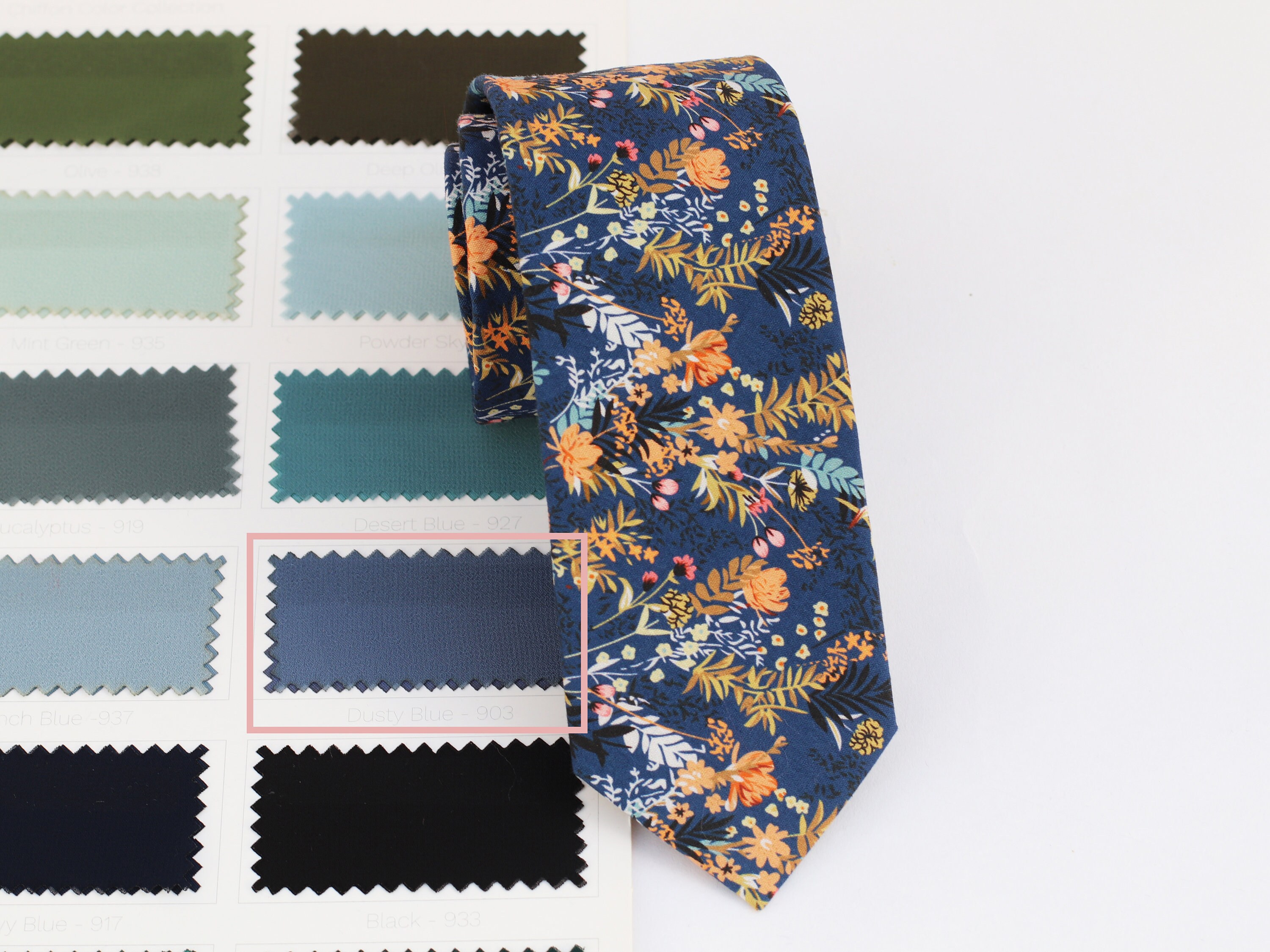 dusty blue wedding tie