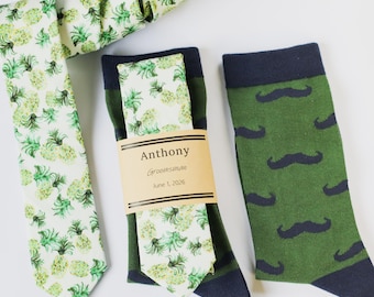 Elegant Olive Green Cotton Necktie | Handcrafted Groomsmen Tie | Stylish Wedding Bow Tie & Accessories