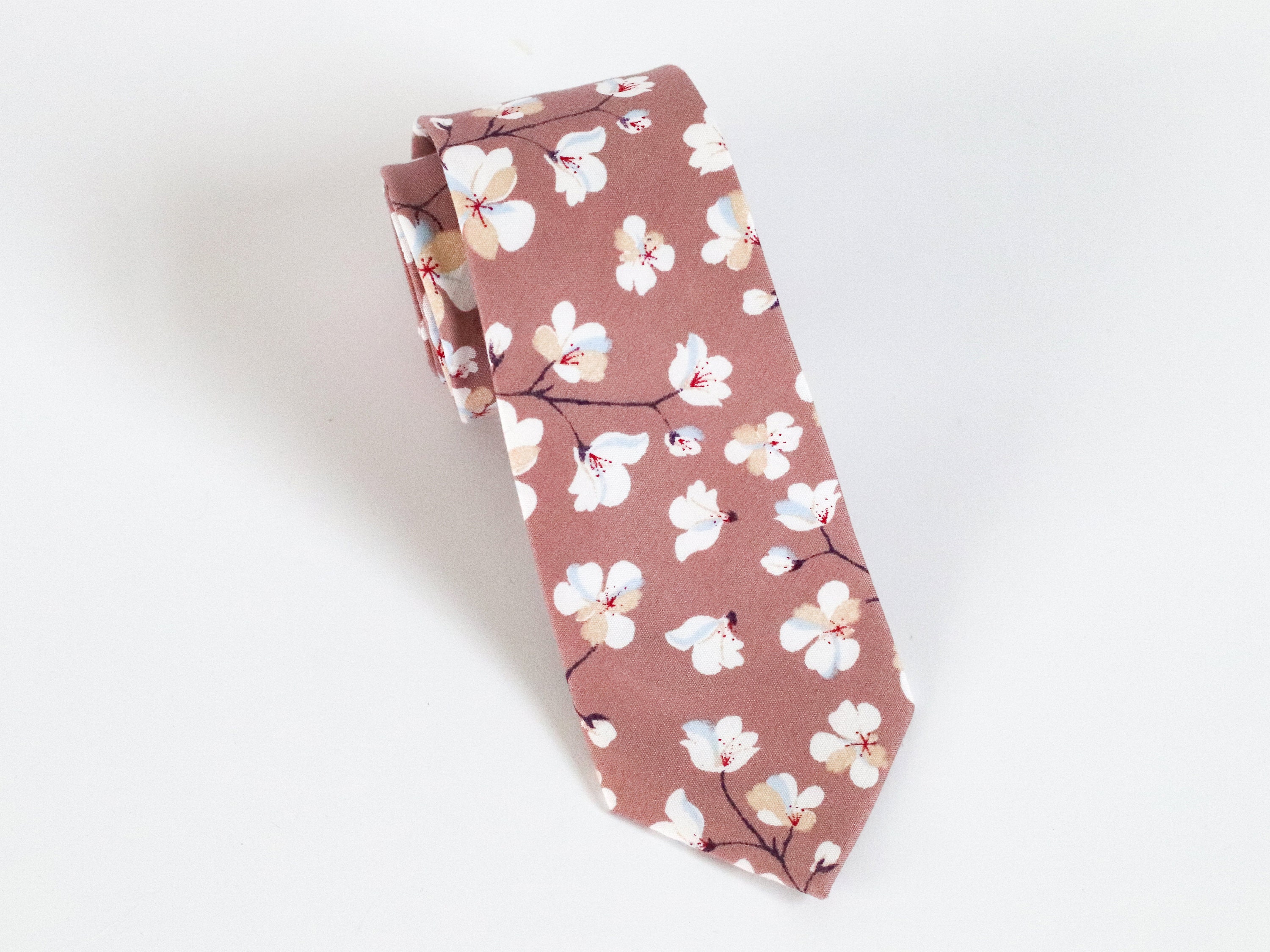 DARK MAUVE Wedding Tie Mens Ties Mauve Floral Skinny Etsy