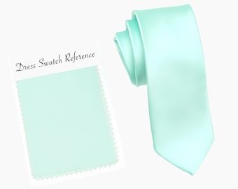 Mint Wedding Tie, Davids Bridal Men&#39;s Tie, Men&#39;s Skinny Tie, Wedding Necktie For Men, Groomsmen Ties, On Wedding Day